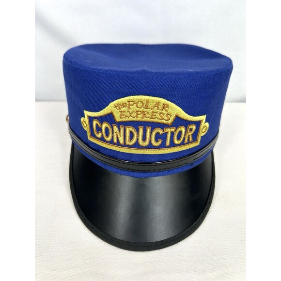 The Polar Express Train Conductor Youth Hat Cap Christmas Holiday Size L - Picture 1 of 11